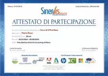 Attestato di partecipazione